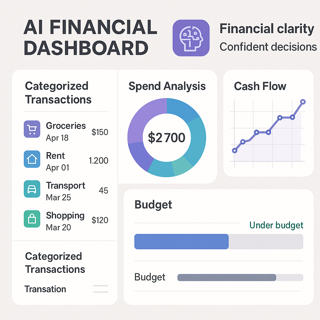 A seamless digital interface displaying an AI-powe